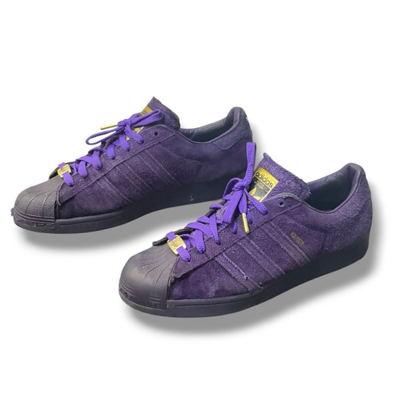 👟 Adidas Superstar 82 Purple Suede w/ Gold Accents – Men’s 12 - Picture 1 of 7